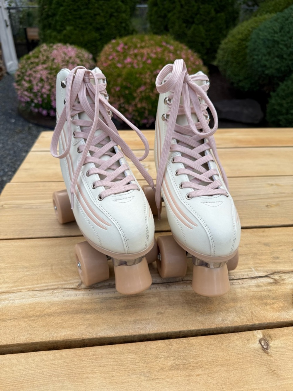 Altar'd State White & Blush High-Top Roller Skate - Picture 2 of 6